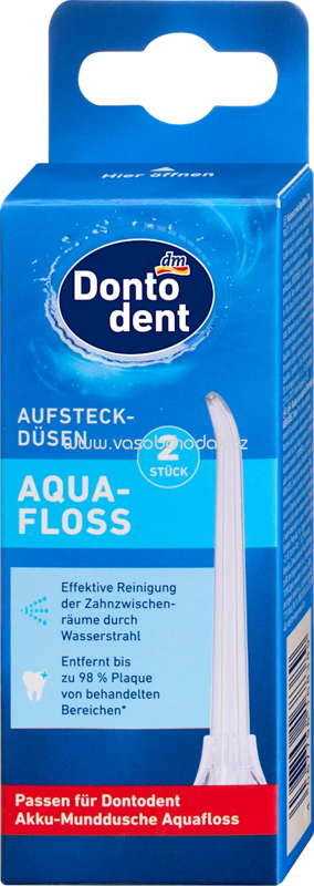 Dontodent Aufsteckdüsen für Aquafloss Munddusche, 2 St
