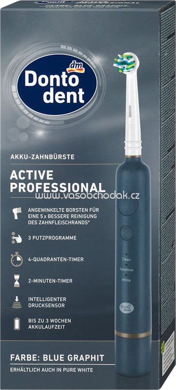 Dontodent Elektrische Zahnbürste Active Professional Pure, 1 St Dontodent Elektrische Zahnbürste Active Professional Pure, 1 St