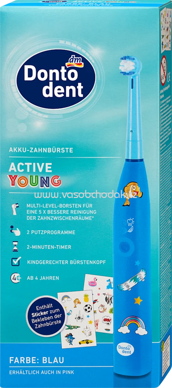 Dontodent Elektrische Zahnbürste Kinder Active Young blau, 1 St Dontodent Elektrische Zahnbürste Kinder Active Young blau, 1 St