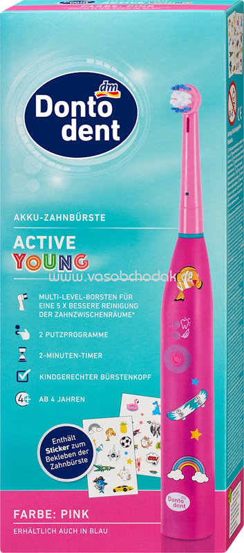 Dontodent Elektrische Zahnbürste Kinder Active Young pink, 1 St Dontodent Elektrische Zahnbürste Kinder Active Young pink, 1 St