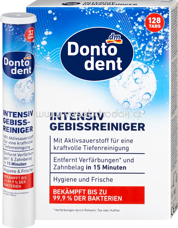Dontodent Gebissreiniger Tabs intensiv, Vorteilspack, 128 St Dontodent Gebissreiniger Tabs intensiv, Vorteilspack, 128 St