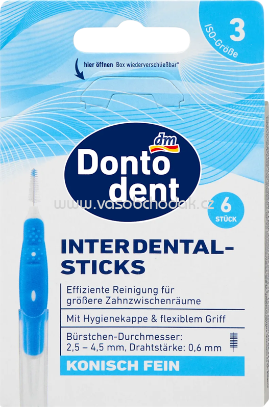Dontodent Interdentalbürsten blau 0,6 mm ISO 3, 6 St Dontodent Interdentalbürsten blau 0,6 mm ISO 3, 6 St