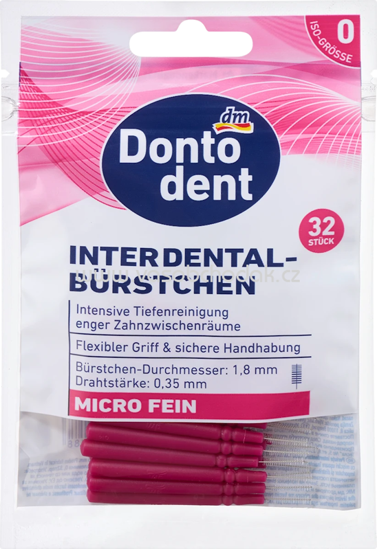 Dontodent Interdentalbürsten ISO 0, 32 St Dontodent Interdentalbürsten ISO 0, 32 St