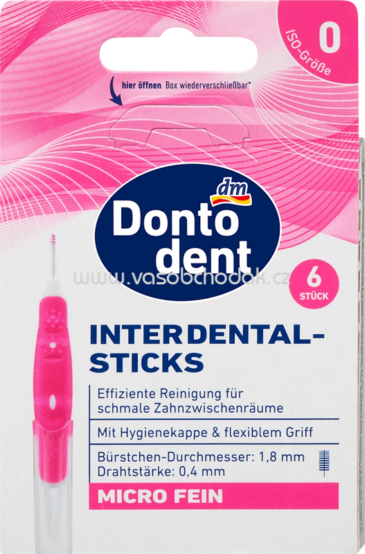 Dontodent Interdentalbürsten pink 0,4 mm ISO 0, 6 St