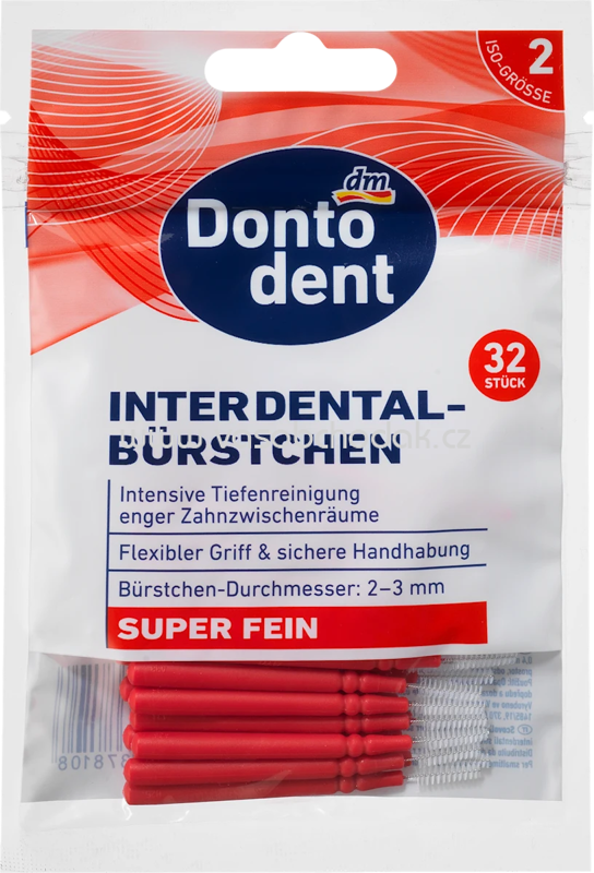 Dontodent Interdentalbürsten rot 0,4 mm ISO 2, 32 St Dontodent Interdentalbürsten rot 0,4 mm ISO 2, 32 St