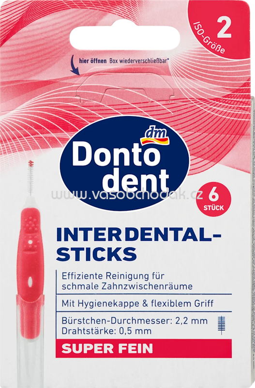 Dontodent Interdentalbürsten rot 0,5 mm ISO 2, 6 St Dontodent Interdentalbürsten rot 0,5 mm ISO 2, 6 St