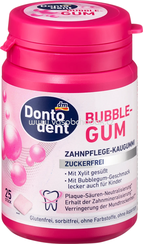 Dontodent Kaugummi, Bubblegum mit Xylit, 25 St Dontodent Kaugummi, Bubblegum mit Xylit, 25 St
