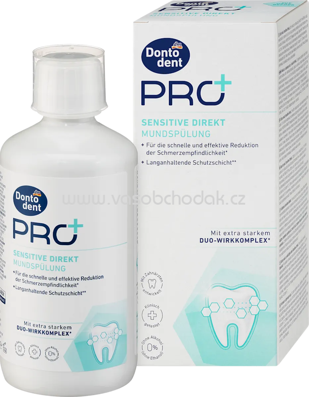 Dontodent PRO+ Mundspülung PRO+ Sensitive Direkt, 400 ml Dontodent PRO+ Mundspülung PRO+ Sensitive Direkt, 400 ml