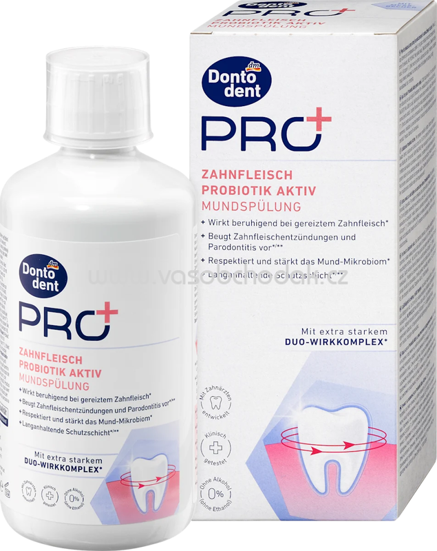 Dontodent PRO+ Mundspülung PRO+ Zahnfleisch Probiotik Aktiv, 400 ml Dontodent PRO+ Mundspülung PRO+ Zahnfleisch Probiotik Aktiv, 400 ml