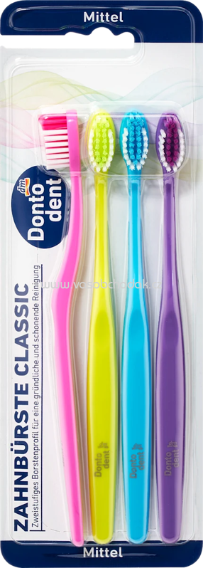 Dontodent Zahnbürste Classic mittel, 4 St Dontodent Zahnbürste Classic mittel, 4 St