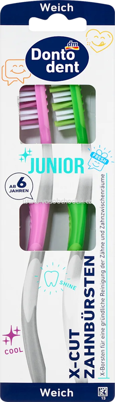 Dontodent Zahnbürste Junior X-Cut, weich, 2 St Dontodent Zahnbürste Junior X-Cut, weich, 2 St