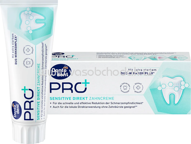 Dontodent PRO+ Zahnpasta PRO+ Sensitive Direkt, 75 ml Dontodent PRO+ Zahnpasta PRO+ Sensitive Direkt, 75 ml