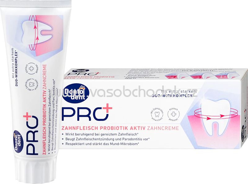 Dontodent PRO+ Zahnpasta PRO+ Zahnfleisch Probiotik Aktiv, 75 ml Dontodent PRO+ Zahnpasta PRO+ Zahnfleisch Probiotik Aktiv, 75 ml