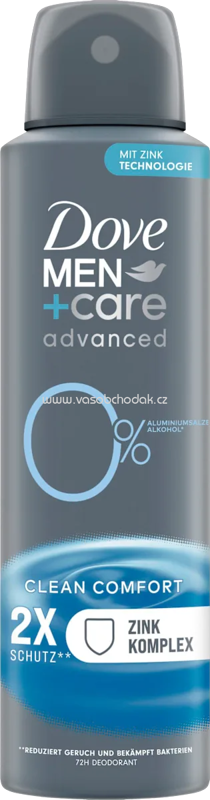 Dove MEN+CARE Deospray Clean Comfort mit Zink-Komplex, 150 ml Dove MEN+CARE Deospray Clean Comfort mit Zink-Komplex, 150 ml