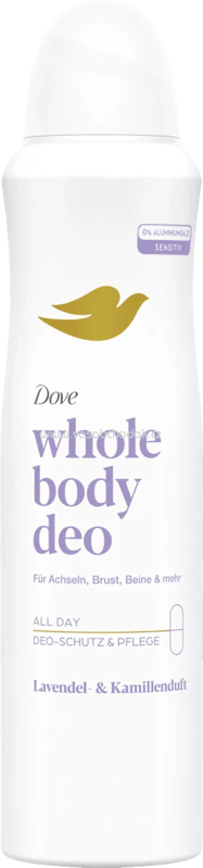 Dove Deospray Whole Body Lavendel & Kamillenduft, 150 ml Dove Deospray Whole Body Lavendel & Kamillenduft, 150 ml