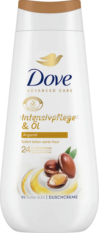 Dove Duschcreme Advanced Care Intensivpflege & Öl, Arganöl, 225 ml Dove Duschcreme Advanced Care Intensivpflege & Öl, Arganöl, 225 ml