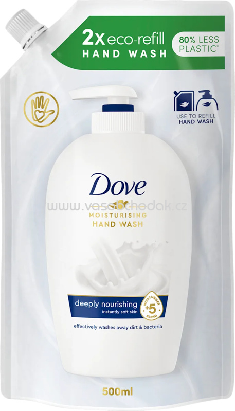 Dove Flüssigseife, pflegende Handwaschlotion, Nachfüllpack, 500 ml Dove Flüssigseife, pflegende Handwaschlotion, Nachfüllpack, 500 ml