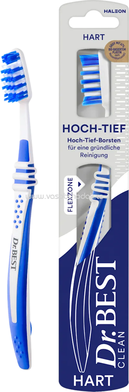 Dr. Best Zahnbürste Clean Hoch-Tief hart, 1 St Dr. Best Zahnbürste Clean Hoch-Tief hart, 1 St