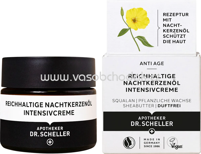 Dr. Scheller Gesichtscreme intensiv, reichhaltige Nachtkerzenöl, 50 ml Dr. Scheller Gesichtscreme intensiv, reichhaltige Nachtkerzenöl, 50 ml