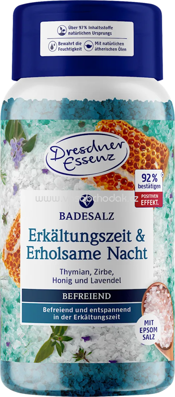 Dresdner Essenz Badesalz Erkältungszeit & Erholsame Nacht, 600 g Dresdner Essenz Badesalz Erkältungszeit & Erholsame Nacht, 600 g