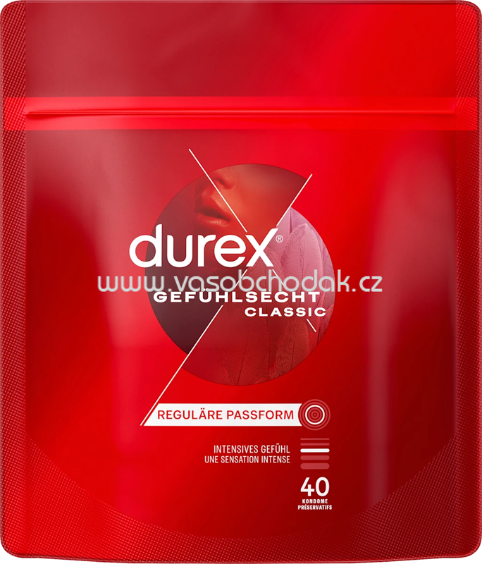 Durex Kondome Gefühlsecht Classic neu, Breite 56mm, 40 St