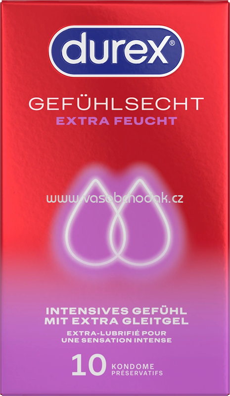 Durex Kondome Gefühlsecht Extra Feucht, Breite 56mm, 10 St Durex Kondome Gefühlsecht Extra Feucht, Breite 56mm, 10 St