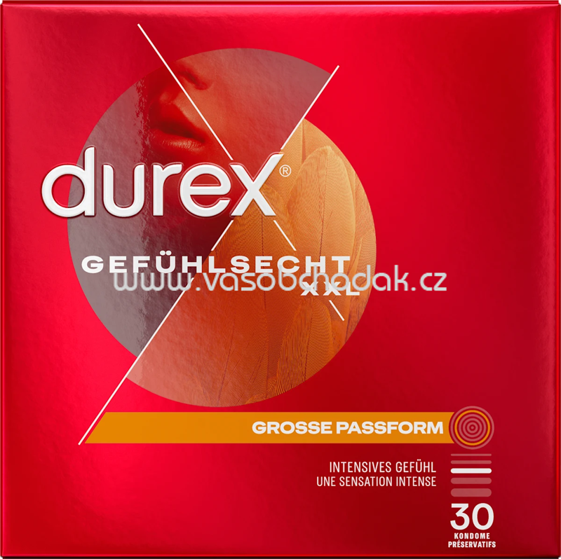 Durex Kondome Gefühlsecht Extra Groß XXL, Breite 60mm, 30 St Durex Kondome Gefühlsecht Extra Groß XXL, Breite 60mm, 30 St