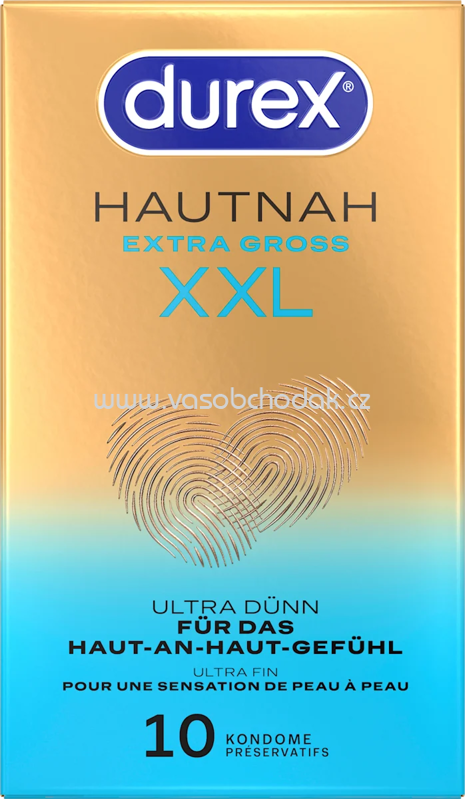 Durex Kondome Hautnah Extra Groß, Breite 60mm, 10 St