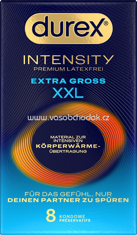Durex Kondome Intensity XXL, Breite 61mm, 8 St Durex Kondome Intensity XXL, Breite 61mm, 8 St