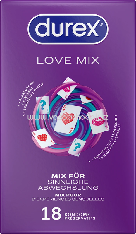 Durex Kondome Love Mix, Breite 56mm, 18 St