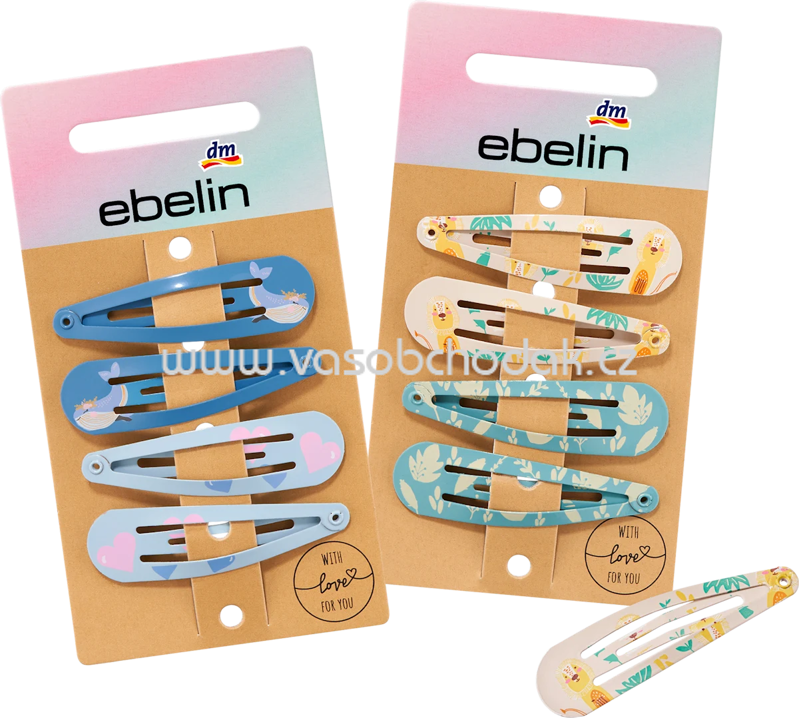 ebelin Haarclips Wal/Löwe, 4 St ebelin Haarclips Wal/Löwe, 4 St