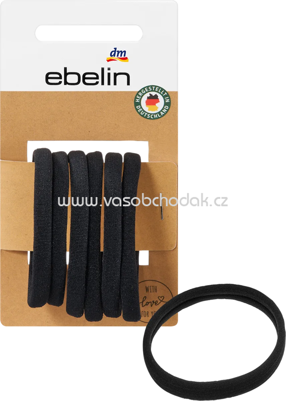 ebelin Haargummi weich schwarz, 6 St ebelin Haargummi weich schwarz, 6 St