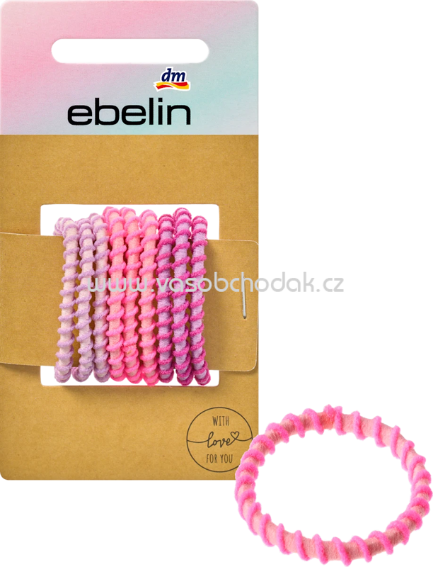 ebelin Haargummis gedreht rosa, 9 St ebelin Haargummis gedreht rosa, 9 St