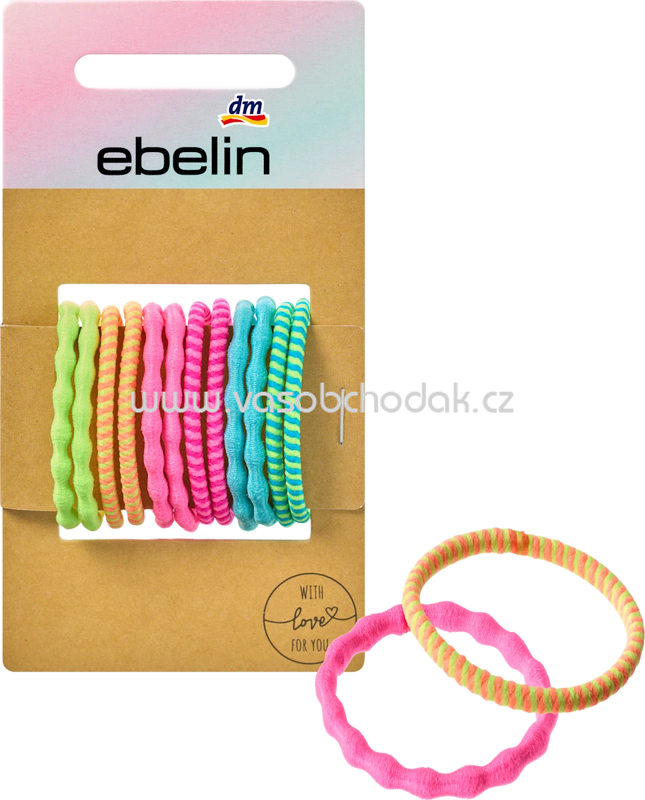 ebelin Haargummis gerafft, Farb-Mix, 12 St ebelin Haargummis gerafft, Farb-Mix, 12 St