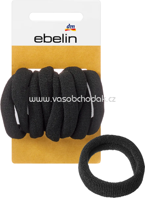 ebelin Haargummis gerippt schwarz, 9 St ebelin Haargummis gerippt schwarz, 9 St
