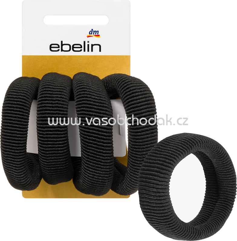 ebelin Haargummis schwarz, 4 St ebelin Haargummis schwarz, 4 St