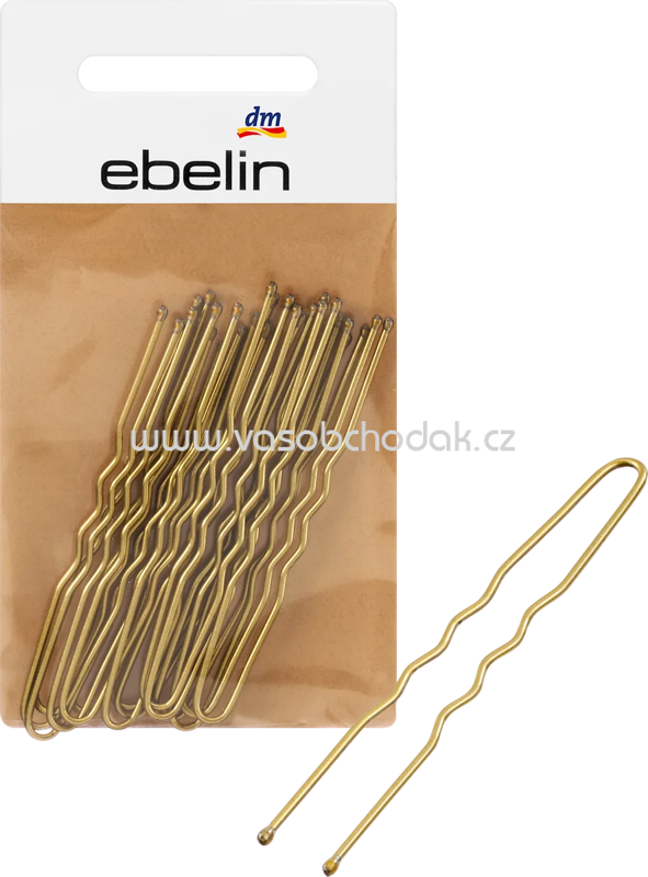 ebelin Haarnadeln lang Gold-Optik, 15 St