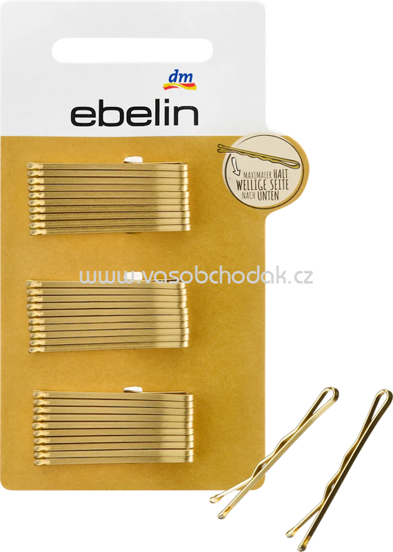 ebelin Haarschieber kurz Gold-Optik, 30 St ebelin Haarschieber kurz Gold-Optik, 30 St
