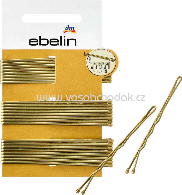 ebelin Haarschieber lang Gold-Optik, 24 St ebelin Haarschieber lang Gold-Optik, 24 St