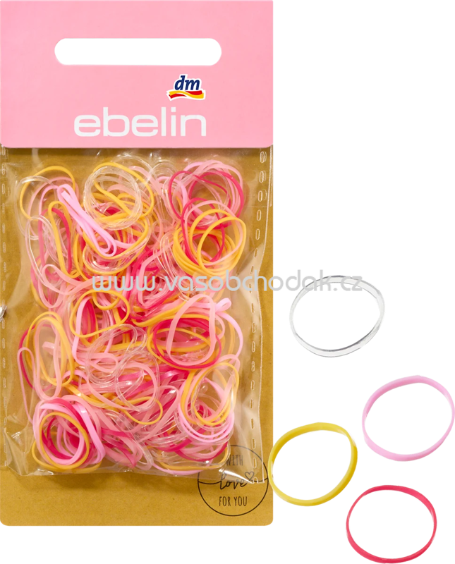 ebelin Mini-Haargummis bunt, 250 St
