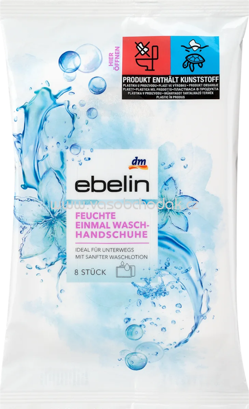 ebelin Waschhandschuhe Einmal feucht, 8 St ebelin Waschhandschuhe Einmal feucht, 8 St