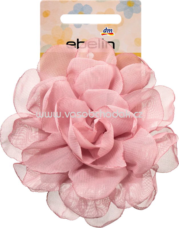ebelin Haar- & Ansteckbrosche Blume, rosa, 1 St