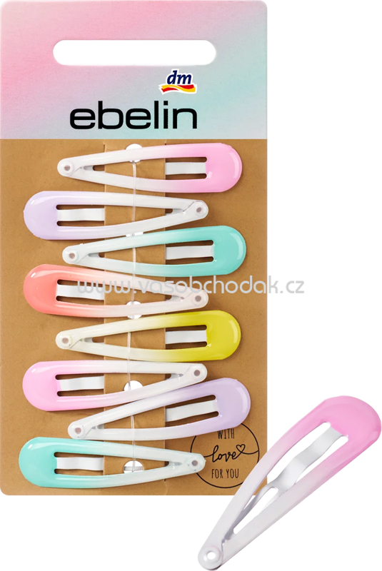 ebelin Haarclips mini mit Farbverlauf, 8 St