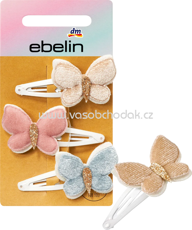ebelin Haarclips Schmetterling, 3 St ebelin Haarclips Schmetterling, 3 St