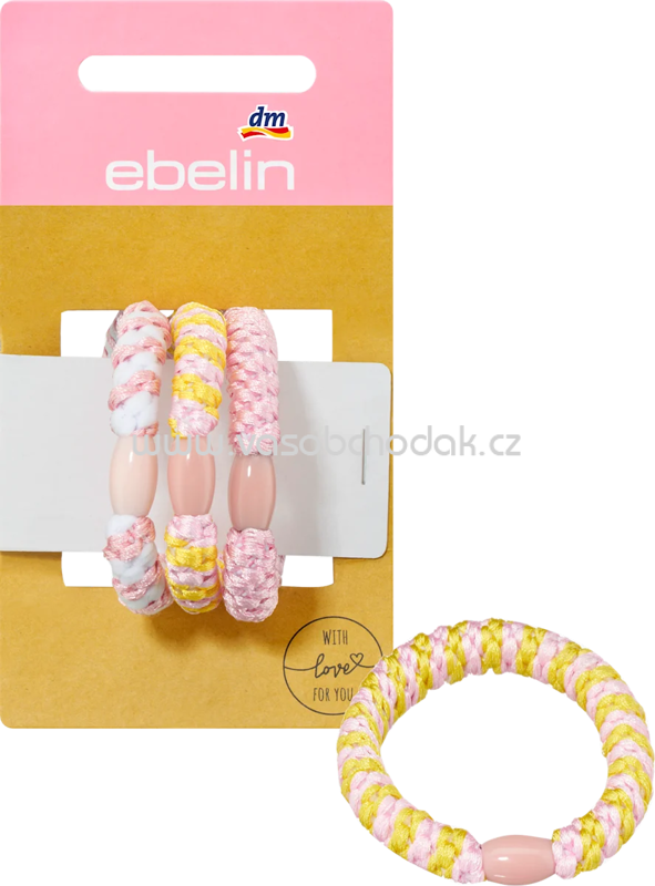 ebelin Haargummis geflochten, 3 St ebelin Haargummis geflochten, 3 St