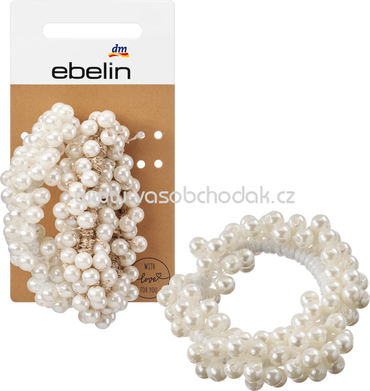 ebelin Haargummis mit Perlen, 2 St ebelin Haargummis mit Perlen, 2 St