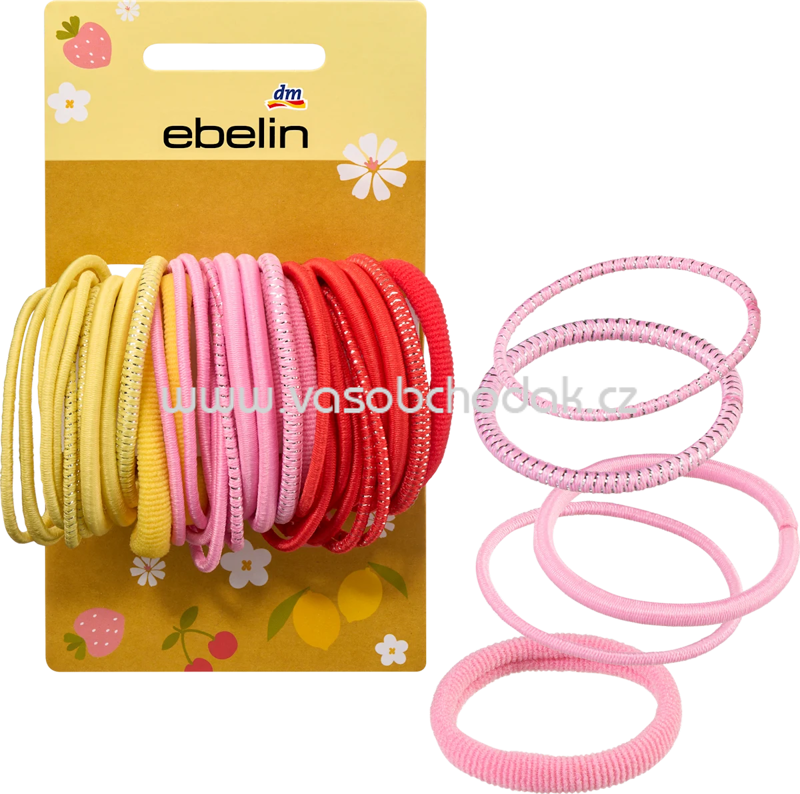 ebelin Haargummis rot/rosa/gelb, 39 St ebelin Haargummis rot/rosa/gelb, 39 St