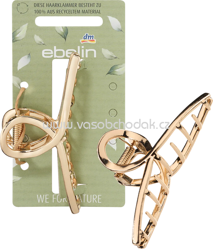 ebelin Haarklammer Gold-Optik aus recyceltem Metall, 1 St ebelin Haarklammer Gold-Optik aus recyceltem Metall, 1 St