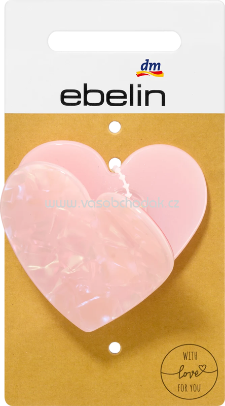 ebelin Haarklammer Herz rosa, 1 St ebelin Haarklammer Herz rosa, 1 St