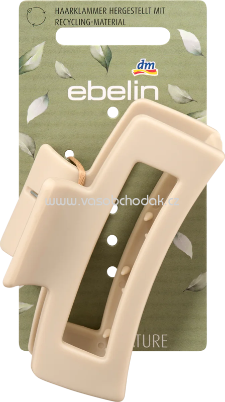 ebelin Haarklammer recycelt mit Cut-out, Beige, 1 St ebelin Haarklammer recycelt mit Cut-out, Beige, 1 St